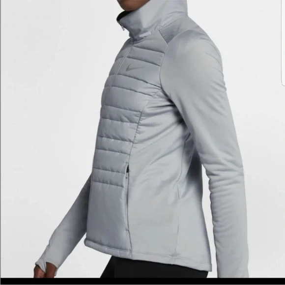 Nike Women’s Running Jacket Medium Moss Green Lightweight Zip Up Activewear - Picture 3 of 15